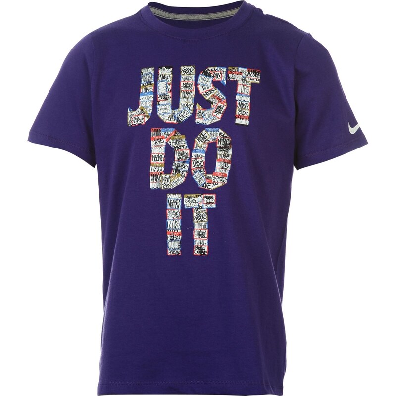 Tričko Nike Just Do It Sticker QTT dět. fialová
