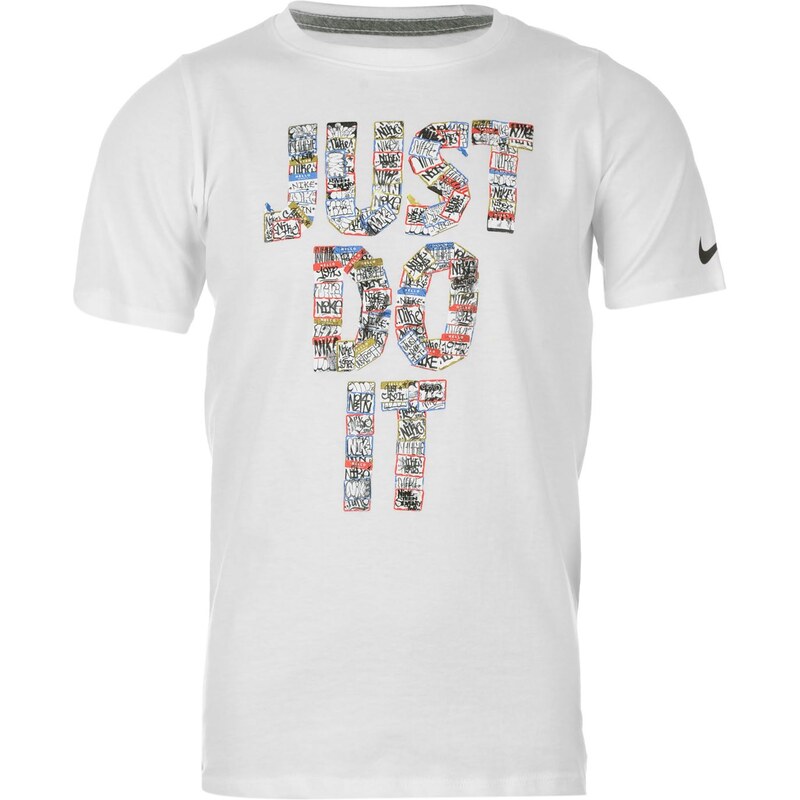 Tričko Nike Just Do It Sticker QTT dět. bílá