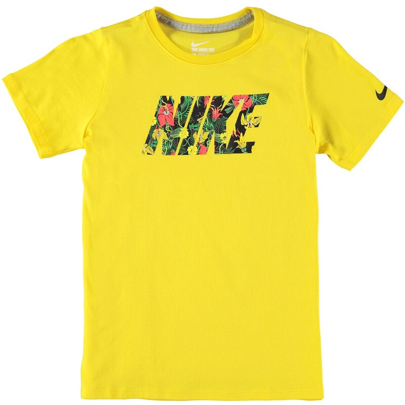 Tričko Nike Floral QTT dět. žlutá
