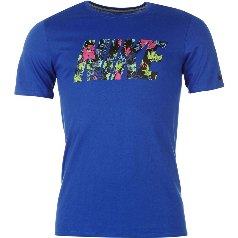 Tričko Nike Floral QTT pán. královská modrá