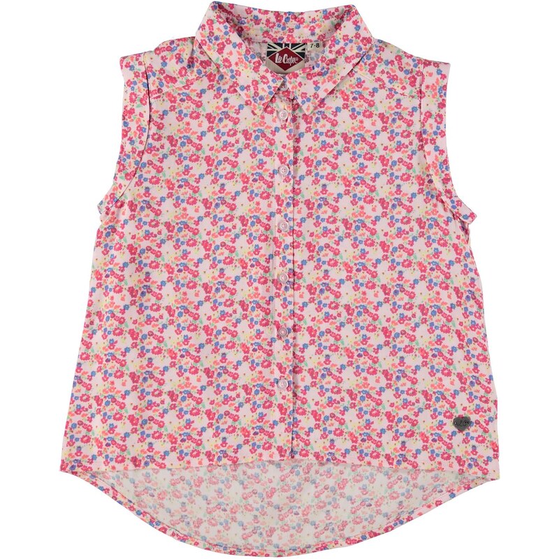 Triko Lee Cooper Sleeveless All Over Pattern Shirt dětské Girls Light Pink