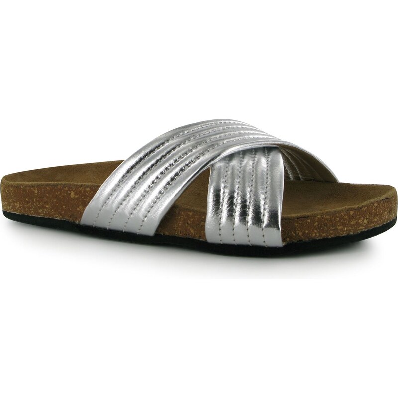 Firetrap Vela Footbed Sandals Silver