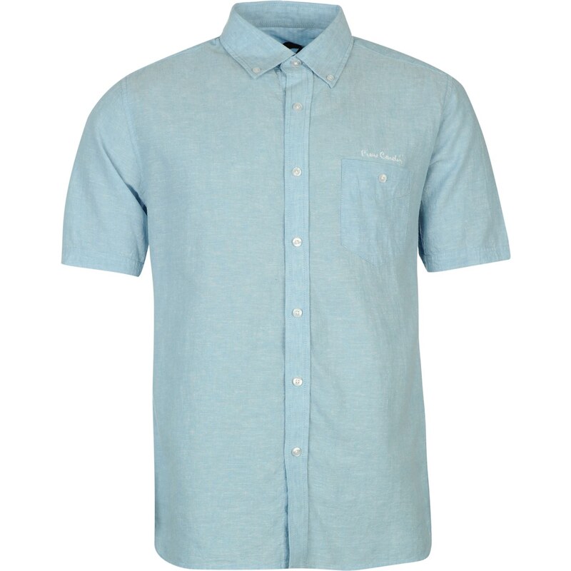 Košile pánská Pierre Cardin Linen II Sky Blue