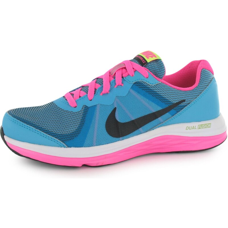 Nike Dual Fusion X 2 Girls Trainers Blue/Black/Pink