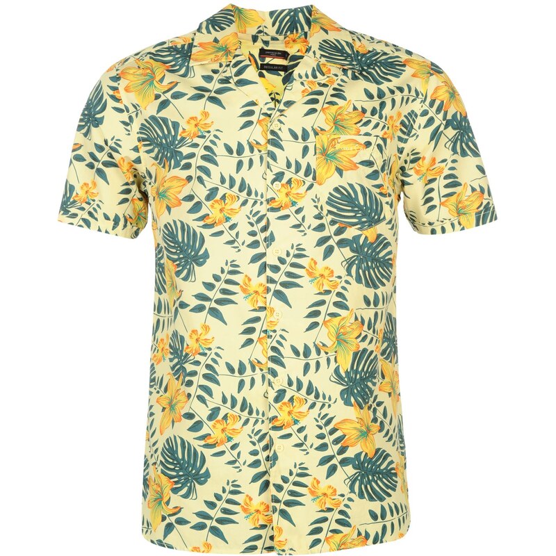 Košile pánská Pierre Cardin Floral Wht/Yell/Green