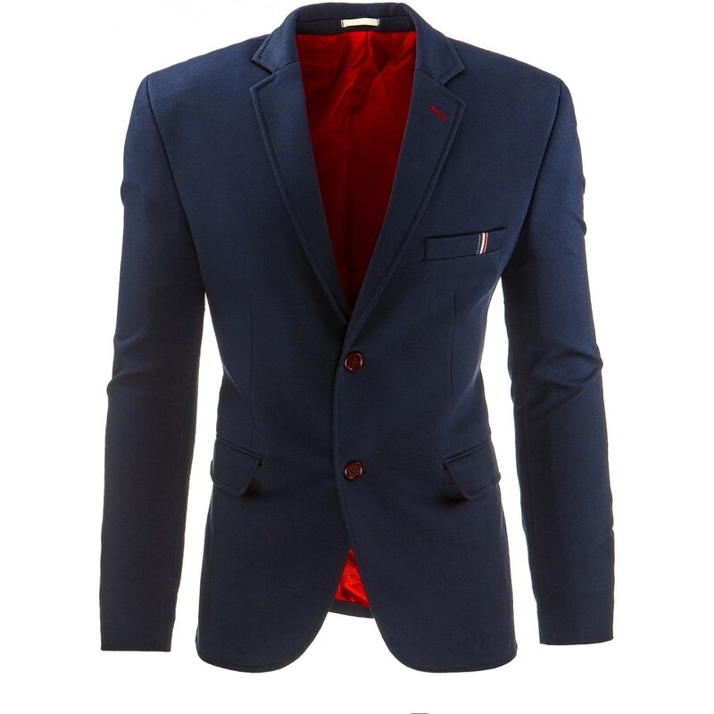 Modro-červené pánské sako