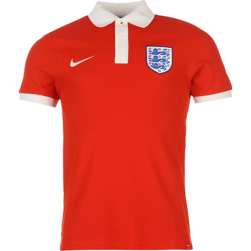 Sportovní polokošile Nike England pán. červená/bílá