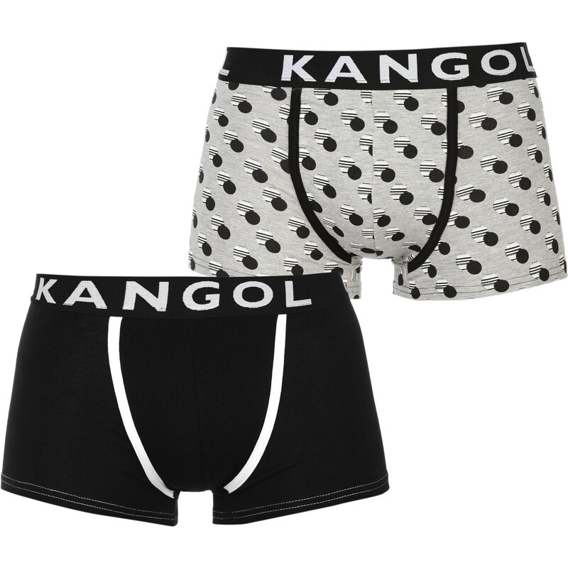 Boxerky Kangol Knitted 2 Pack pán. černá