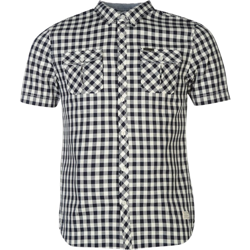 Firetrap Blackseal Blue Check pánské Shirt Blue/White