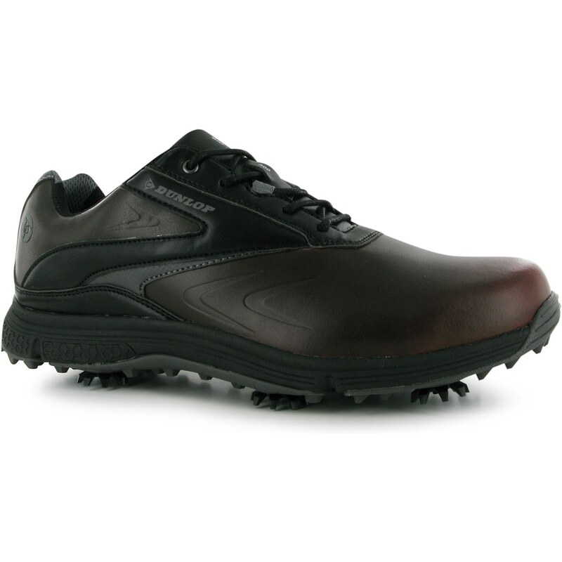 Golfové boty Dunlop Waterproof Leather Biomimetic 300 pán. hnědá