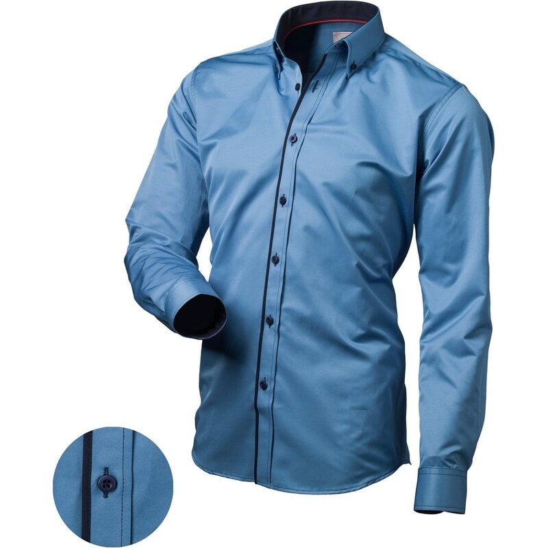 Victorio Modrá pánská košile V101