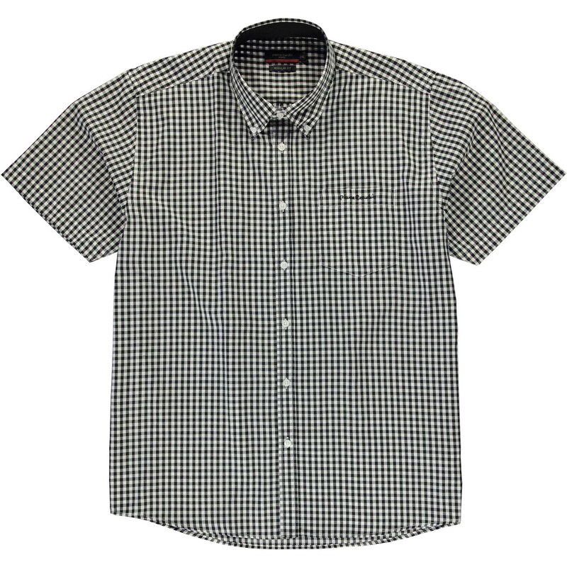 Pierre Cardin XL Short Sleeve Shirt pánské Black/White