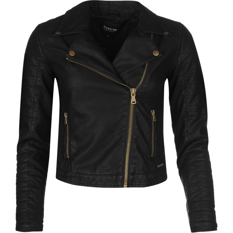 Bunda Firetrap Blackseal Kate Biker dám. černá