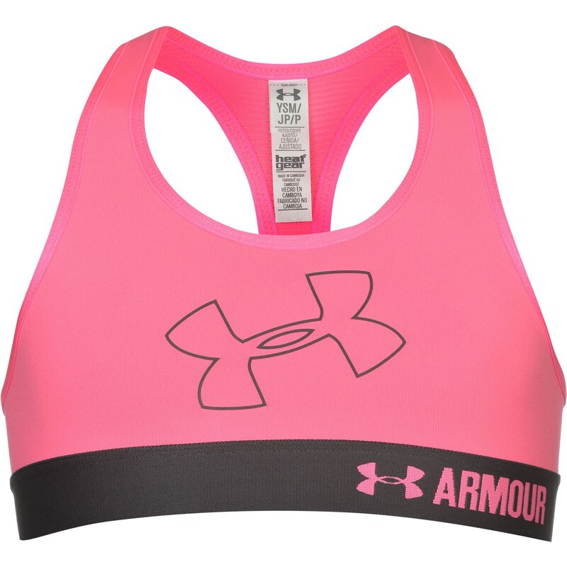Sportovní podprsenka Under Armour Armour Logo dět. růžová