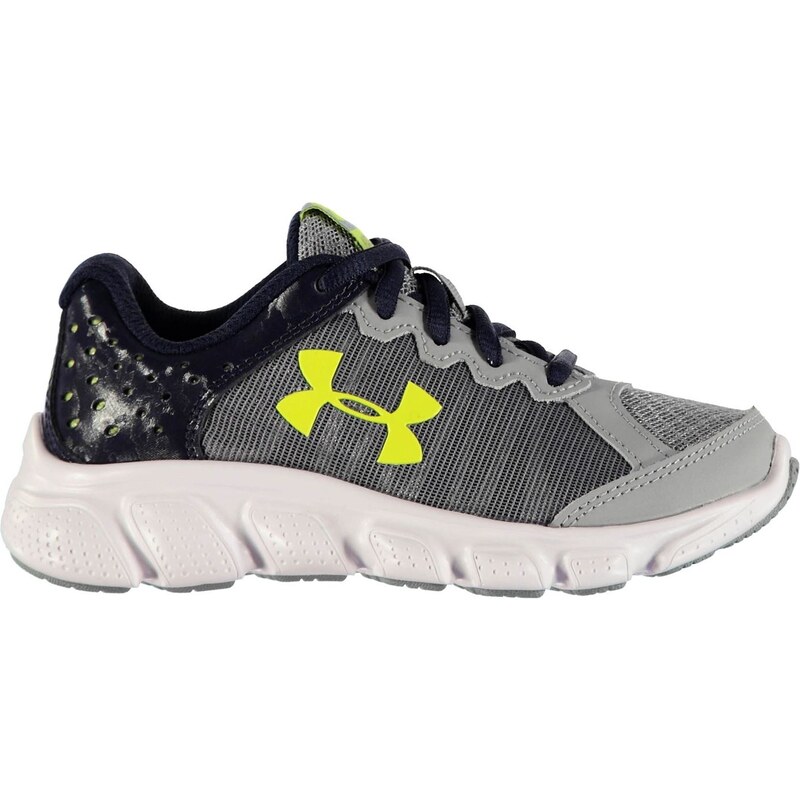 Under Armour UnderArmour Classic Tech Childrens Trainers Grey/White