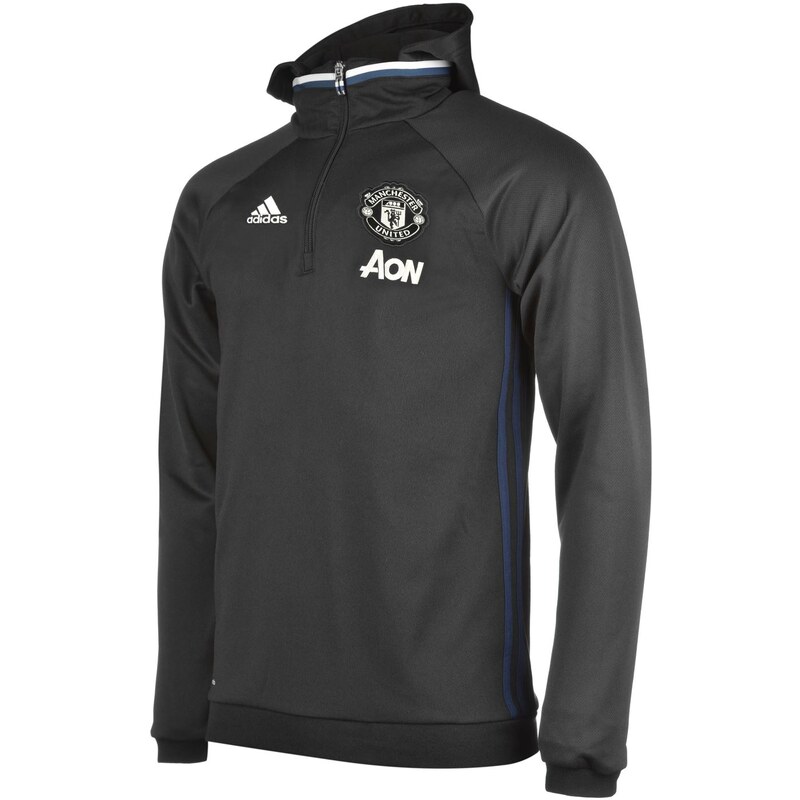 Sportovní mikina adidas Manchester United FC pán. černá/bílá