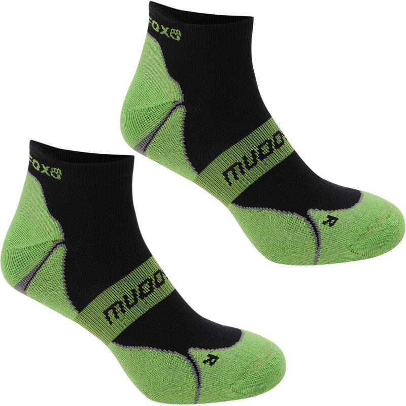Muddyfox Cycle 2 Pack Socks, black/green