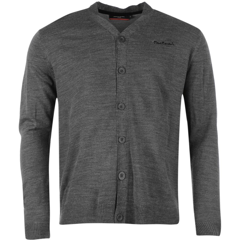 Svetr pánský Pierre Cardin Cardigan Charcoal Marl