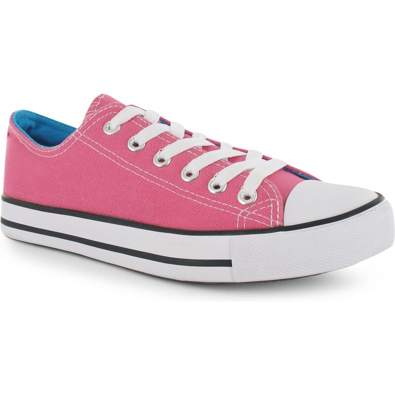 Lee Cooper Great Low Childs Canvas Shoes Fuschia