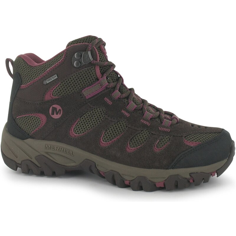Merrell Ridge Mid GTX Ladies Walking Boots, espresso/blush