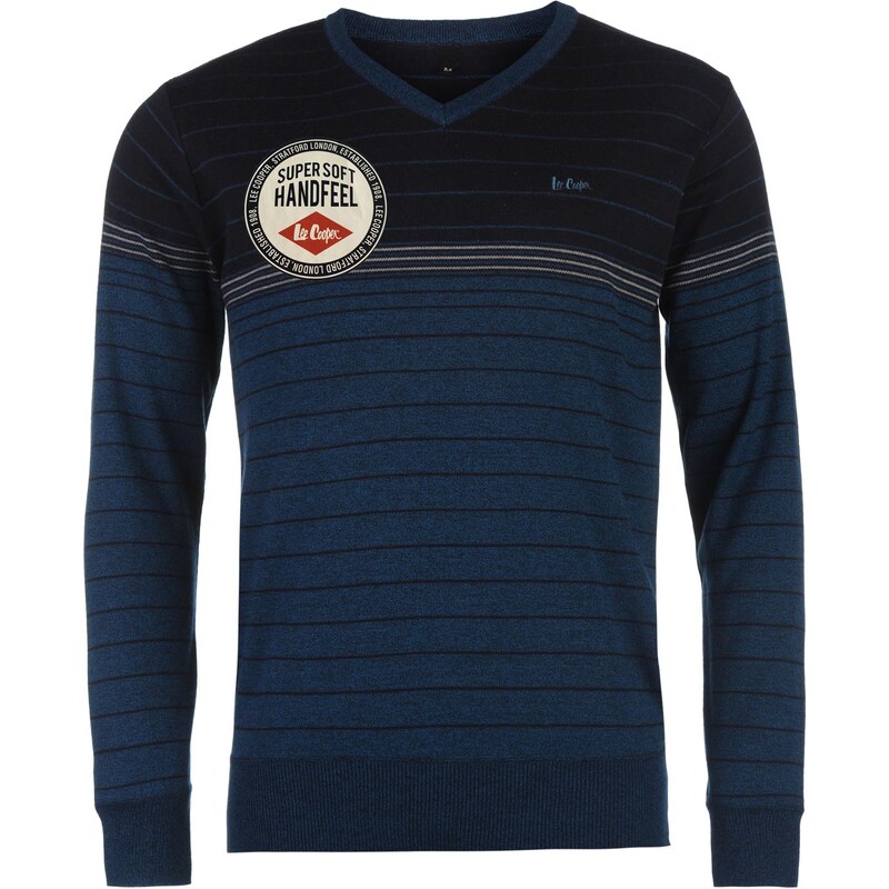 Svetr pánský Lee Cooper Stripe Ink Blue/Navy