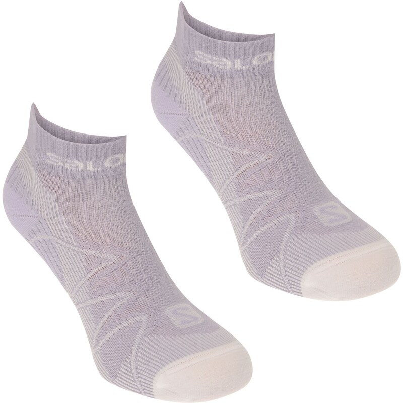 Salomon X Scream 2 Pack Running Socks Ladies Purple/White
