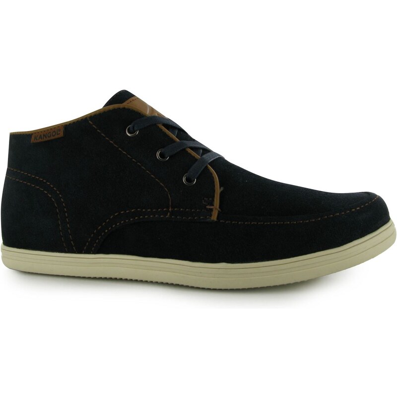 Kangol Mid Boat Shoes pánské Navy/Tan