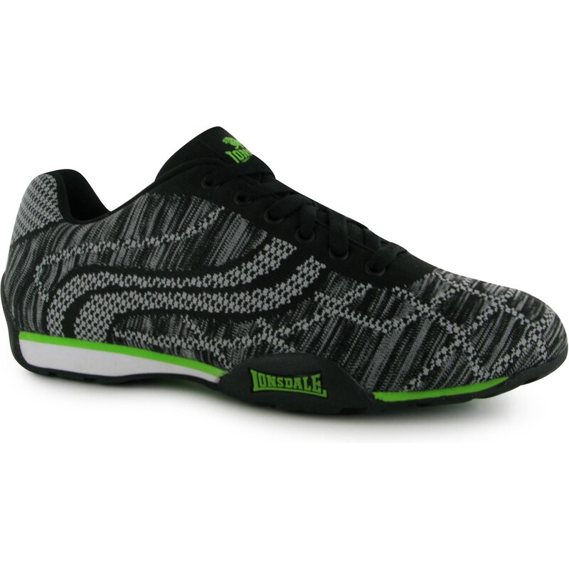 boty Lonsdale Camden Knit pánské Black/Lime