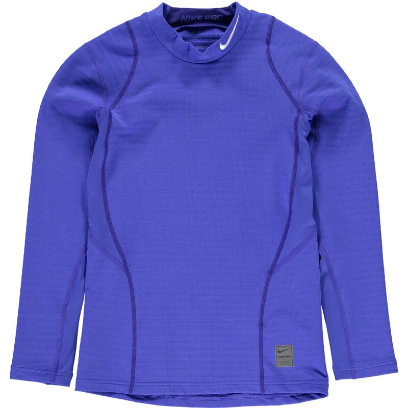 Sportovní tričko Nike Pro HyperWarm Mock dět. královská modrá