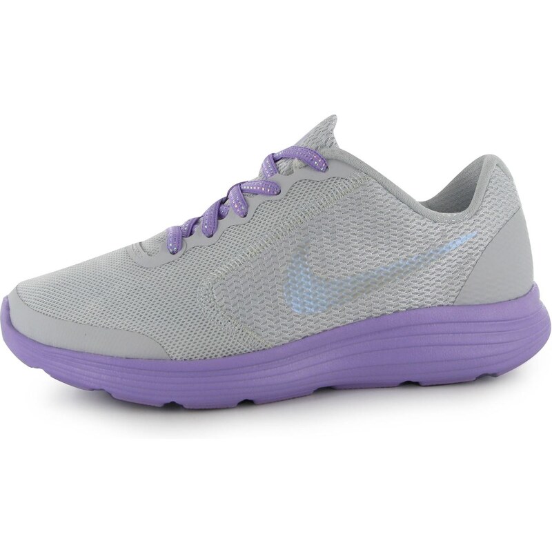 Nike Adifast Synthetic Girls Running Shoes Platinum/Lilac