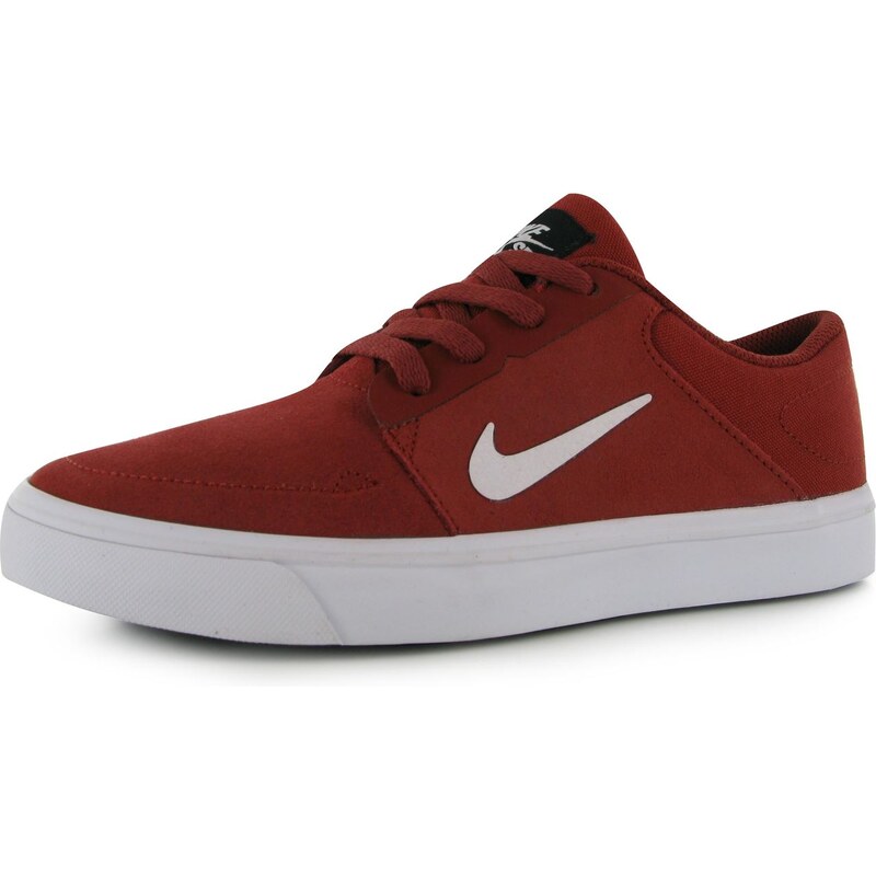 Skate boty Nike SB Portmore dět. červená/bílá