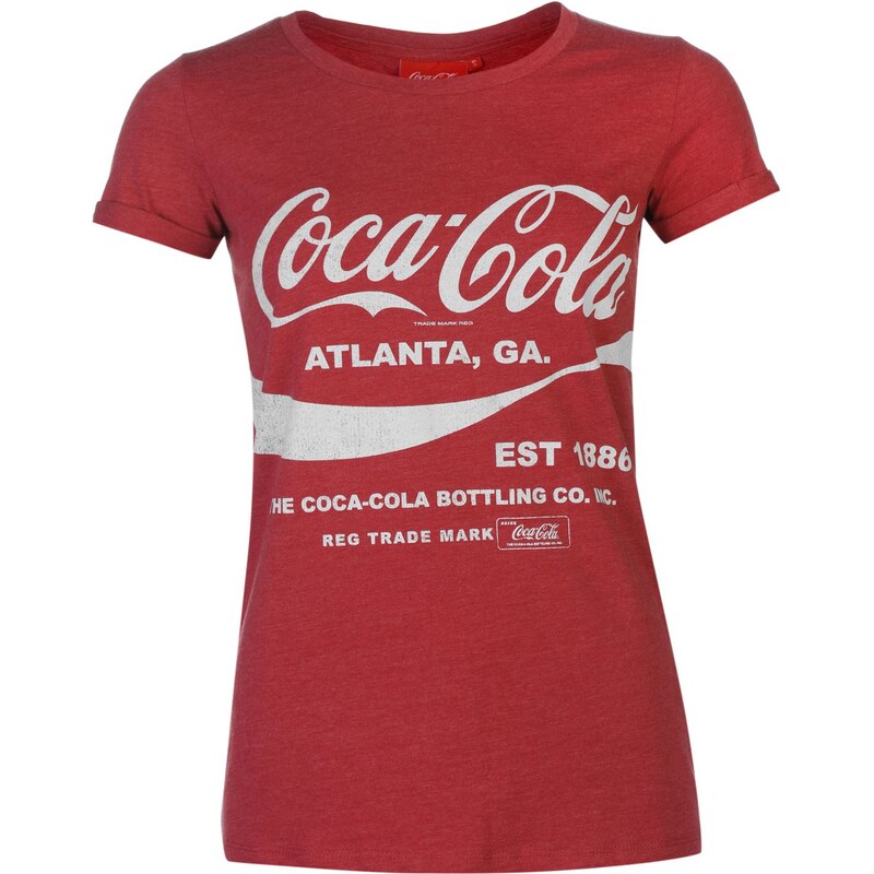 Rock and Rags Triko coca cola Coke Cola Tee Ld63 Red