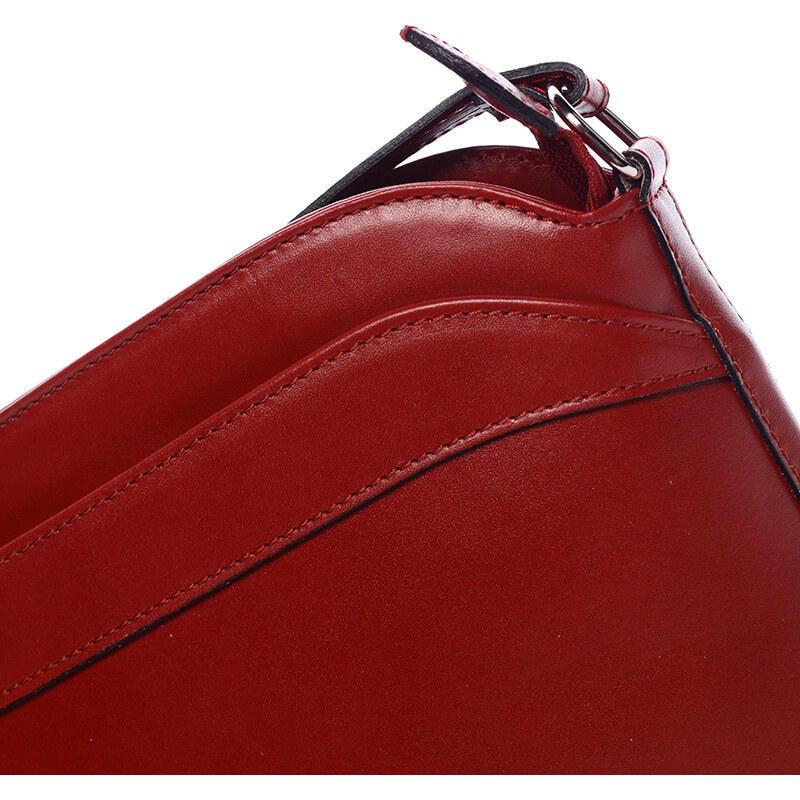 Dámská kožená crossbody kabelka červená - ItalY Heidi červená