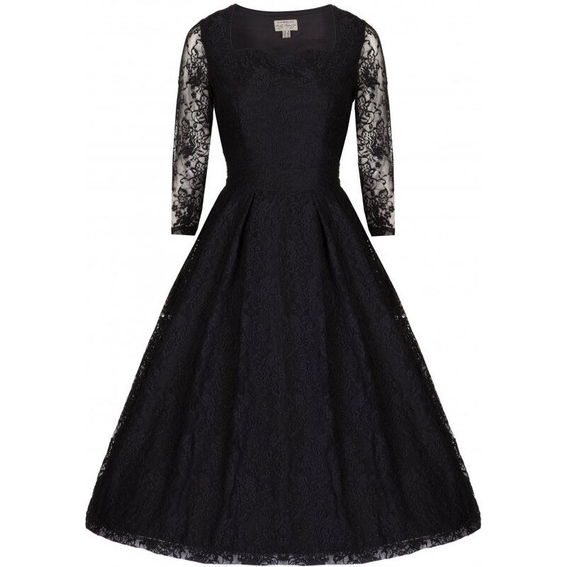 LINDY BOP Dámské retro šaty Lisette černé