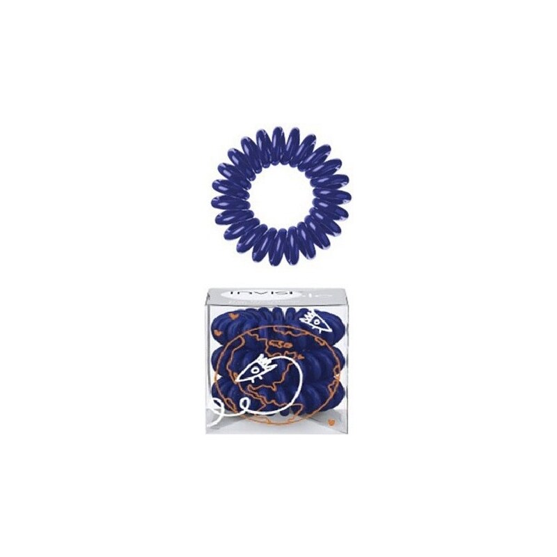 INVISIBOBBLE Hair Ring Universal Blue 3ks - Spirálová gumička do vlasů - tmavě modrá