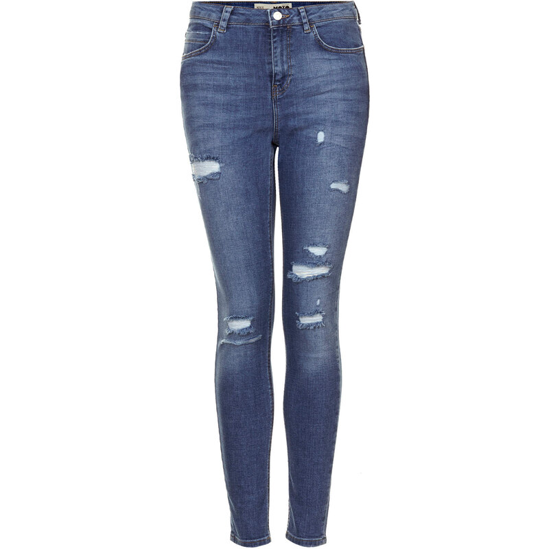 Topshop MOTO Authentic Ripped Skinny Jeans