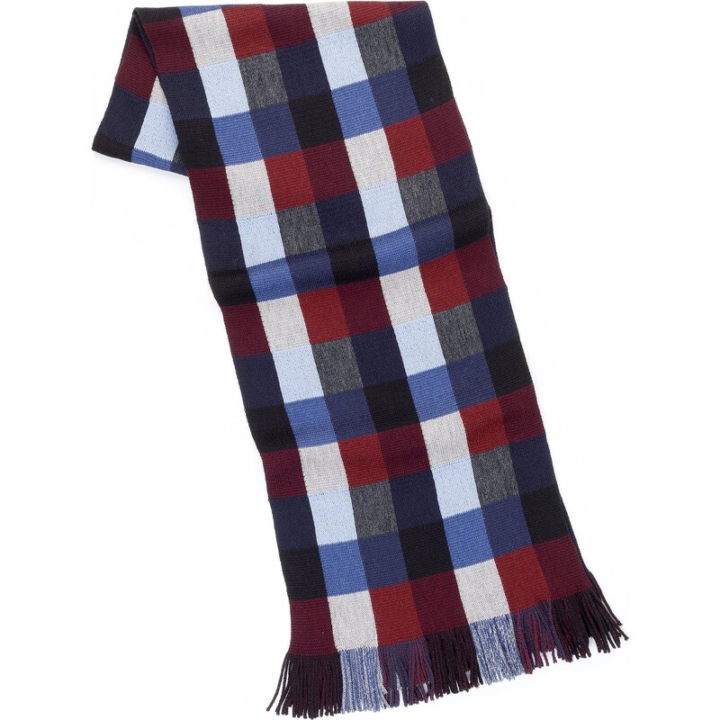 Marks and Spencer Pure Wool Multi-Square Print Scarf