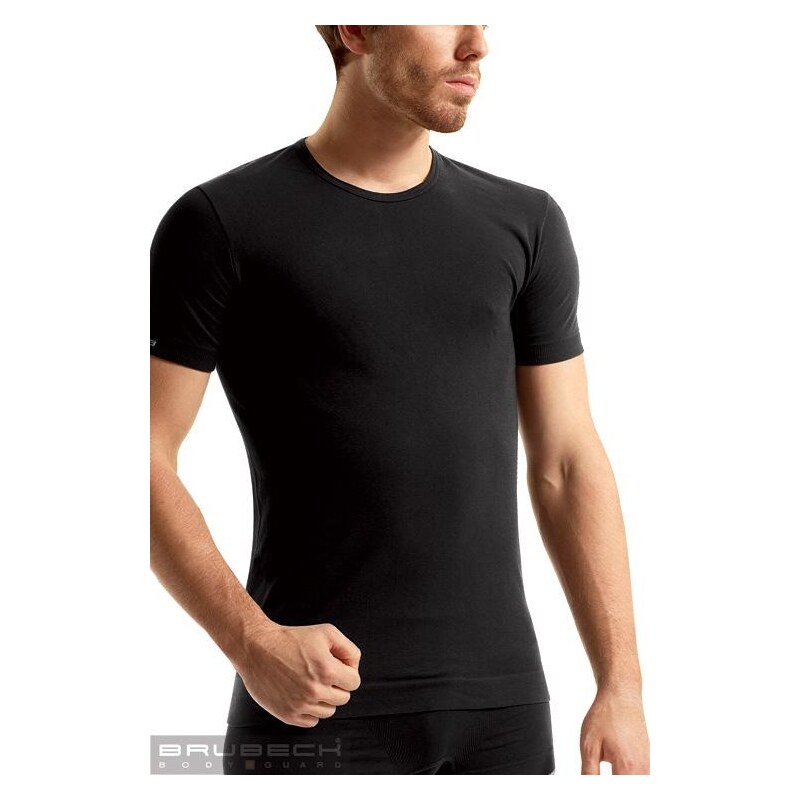 BRUBECK Pánské tričko SS 00990 Sleeve short black