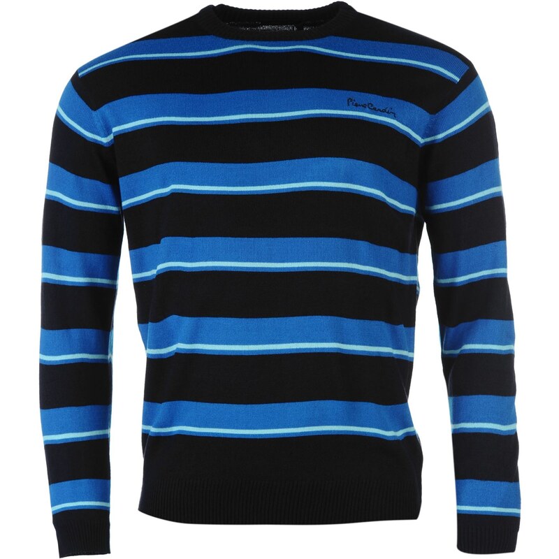 Svetr pánský Pierre Cardin Two Stripe Knitted Navy/Blue