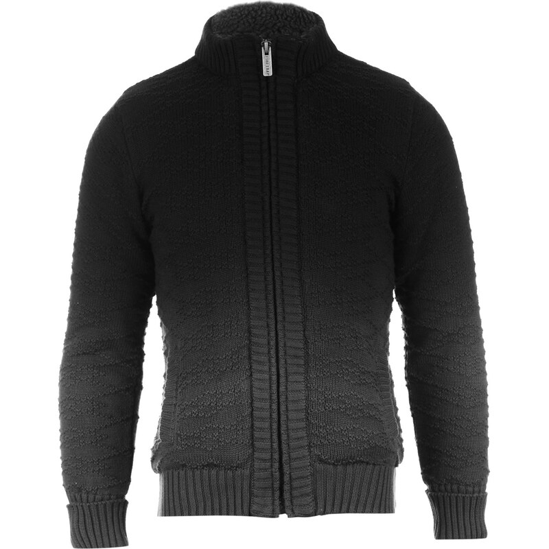 Firetrap Realm Knitted Jacket Boys Charcoal/Black