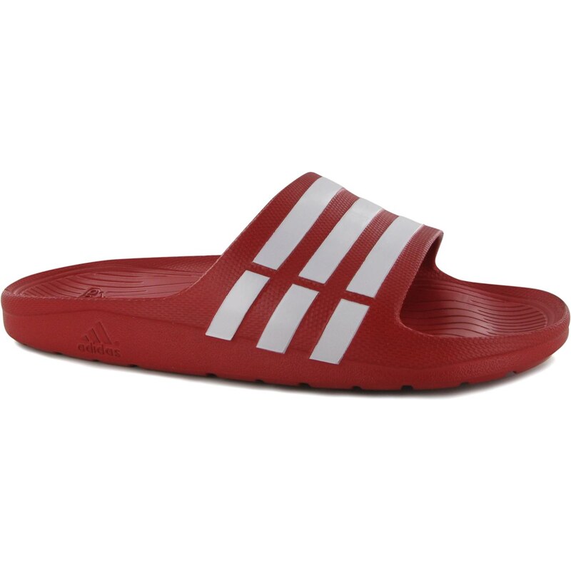 Žabky adidas Duramo Sliders pán. červená/bílá