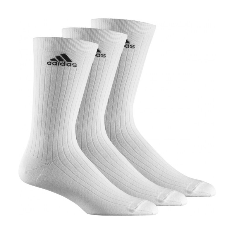 Ponožky adidas Performance CREW RIB T 3 PÁRY (Bílá / Černá)