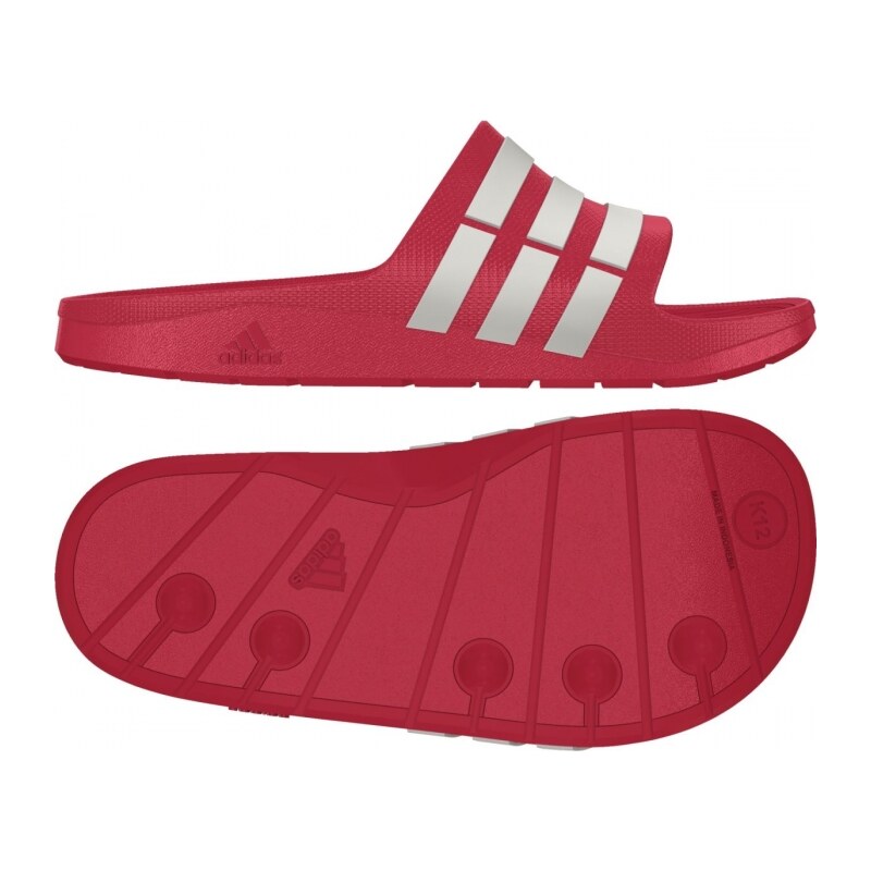 Pantofle adidas Performance Duramo Slide K (Červená / Bílá)