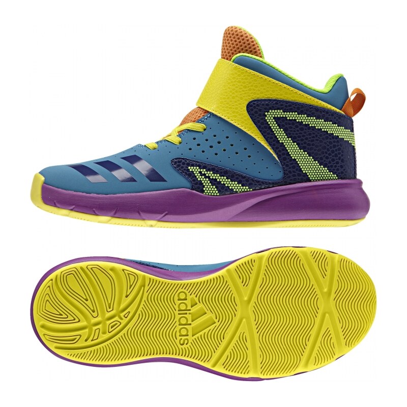 Basketbalové boty adidas Performance BB FUN 2 K (Žlutá / Červená)