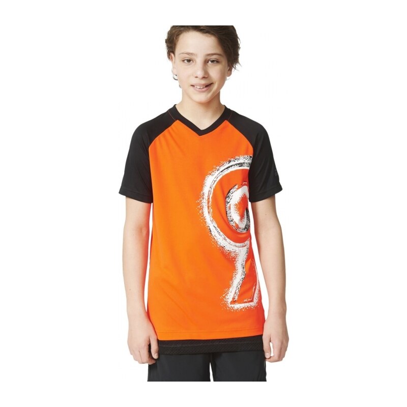 Tričko adidas Performance YB UF P TEE (Oranžová / Černá)