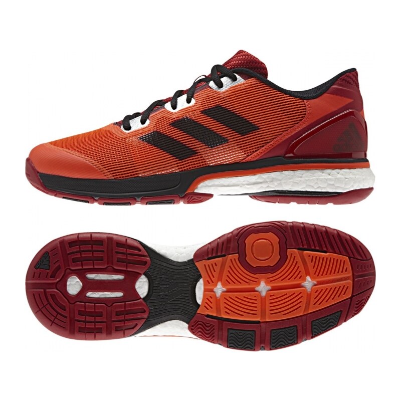 Sálové boty adidas Performance stabil boost II (Oranžová / Černá / Tmavě červená)