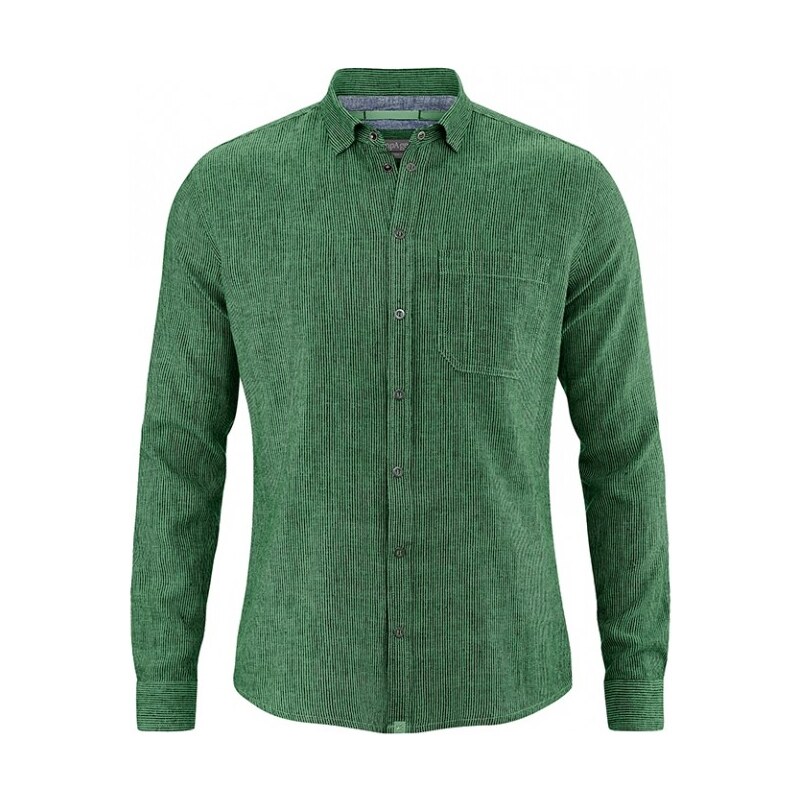 Hempage PATACHON pánská košile z konopí a biobavlny - zelená