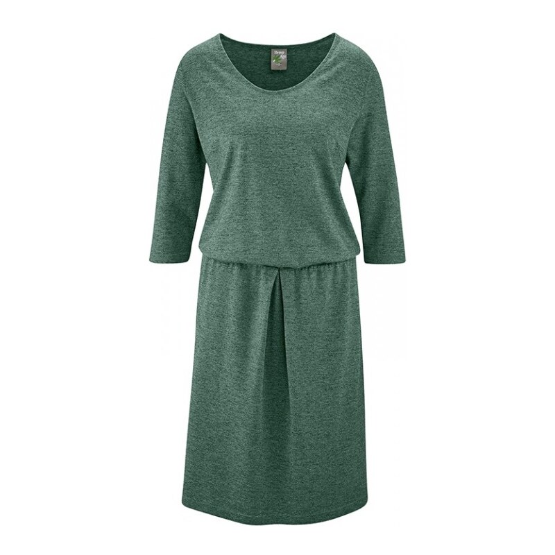 Hempage ALMUTH Dámské šaty z konopí a biobavlny - zelená algae