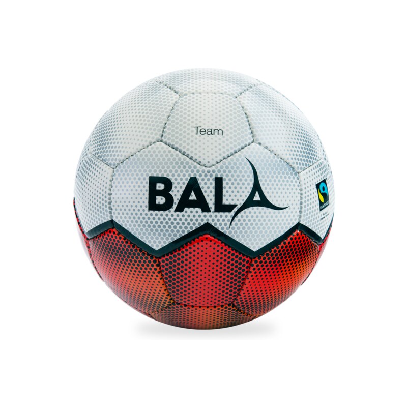 Bala Sport Fairtrade fotbalový míč BALA TEAM červený - velikost 4