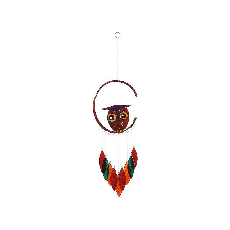 Sarana BIG OWL fair trade závěsná vitrážová dekorace